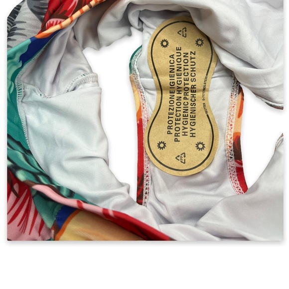 NEW Avid Love Tropical Floral High Waist Tummy Control Bikini Bottoms Size XL - Picture 7 of 8